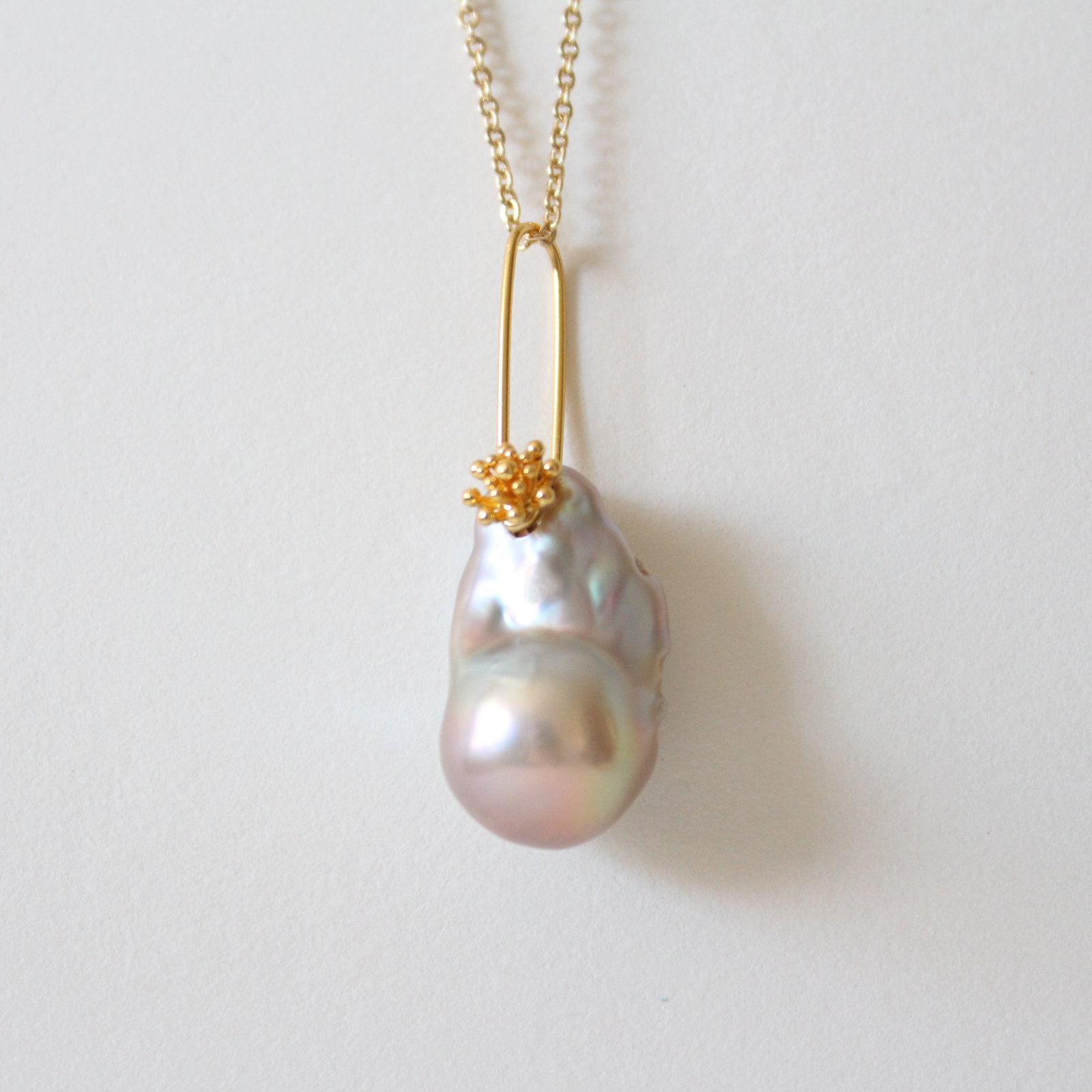 Authentic Freshwater Pearl Floral Drop Necklace