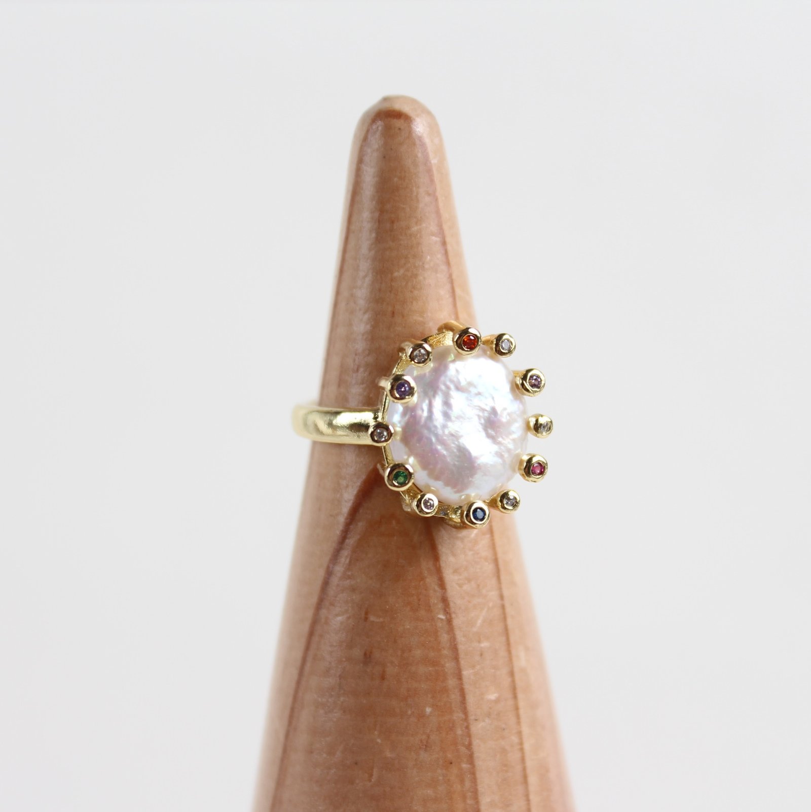 Baroque Pearl Gemstone Ring
