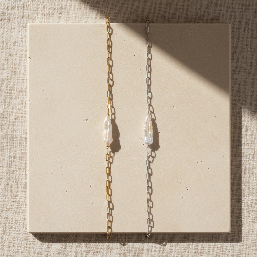 Dainty Freshwater Biwa Pearl Bracelet