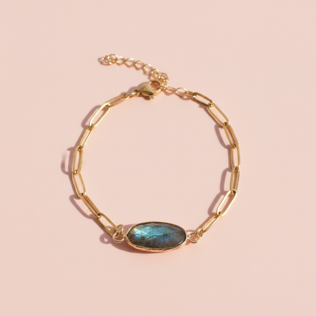 Facet Labradorite Bracelet