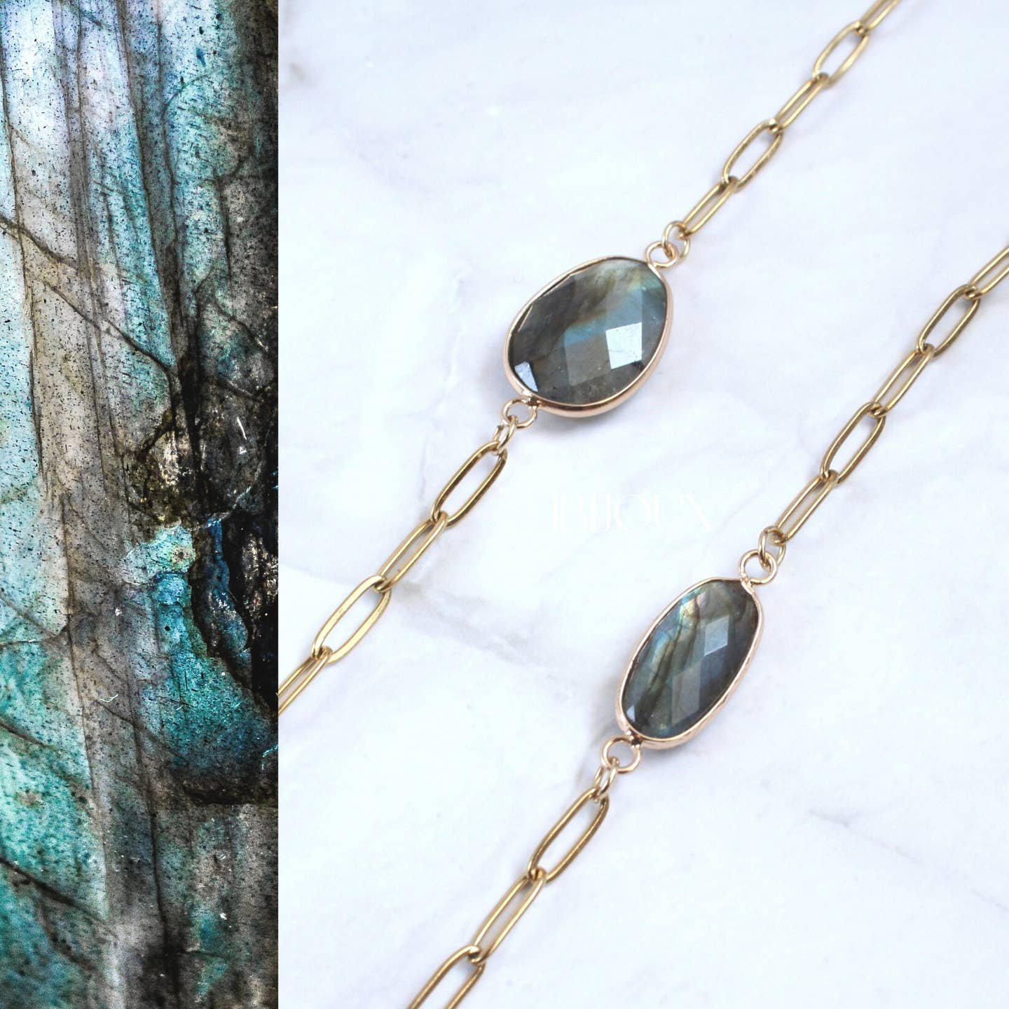 Facet Labradorite Bracelet